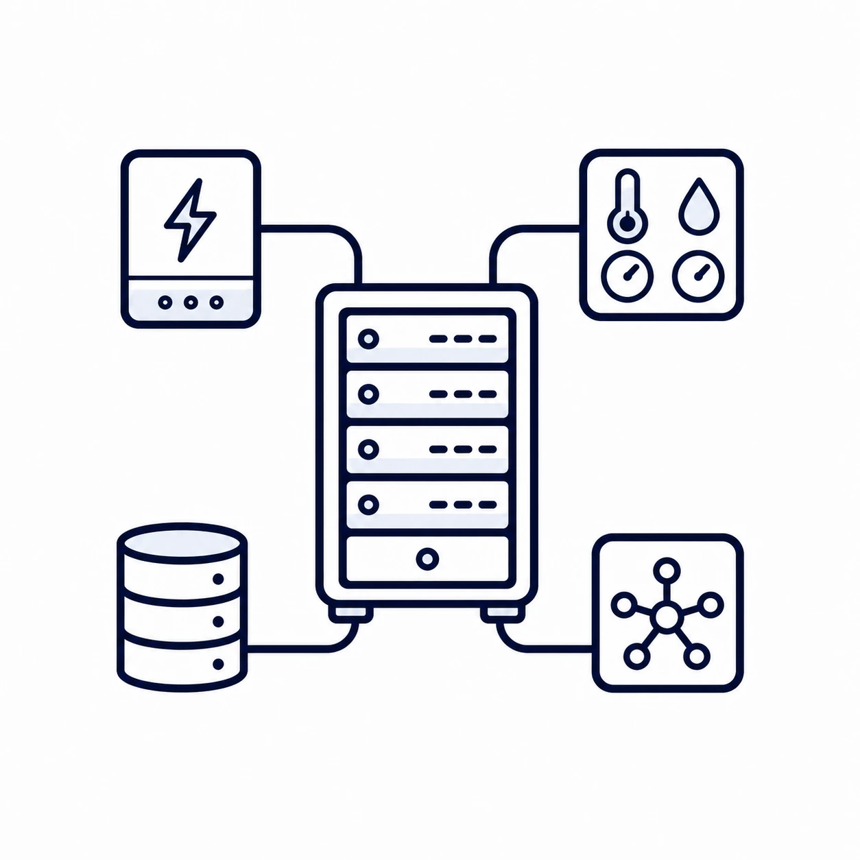 Povezani sistemi data centra: napajanje, uslovi rada, serveri, storage i mreža