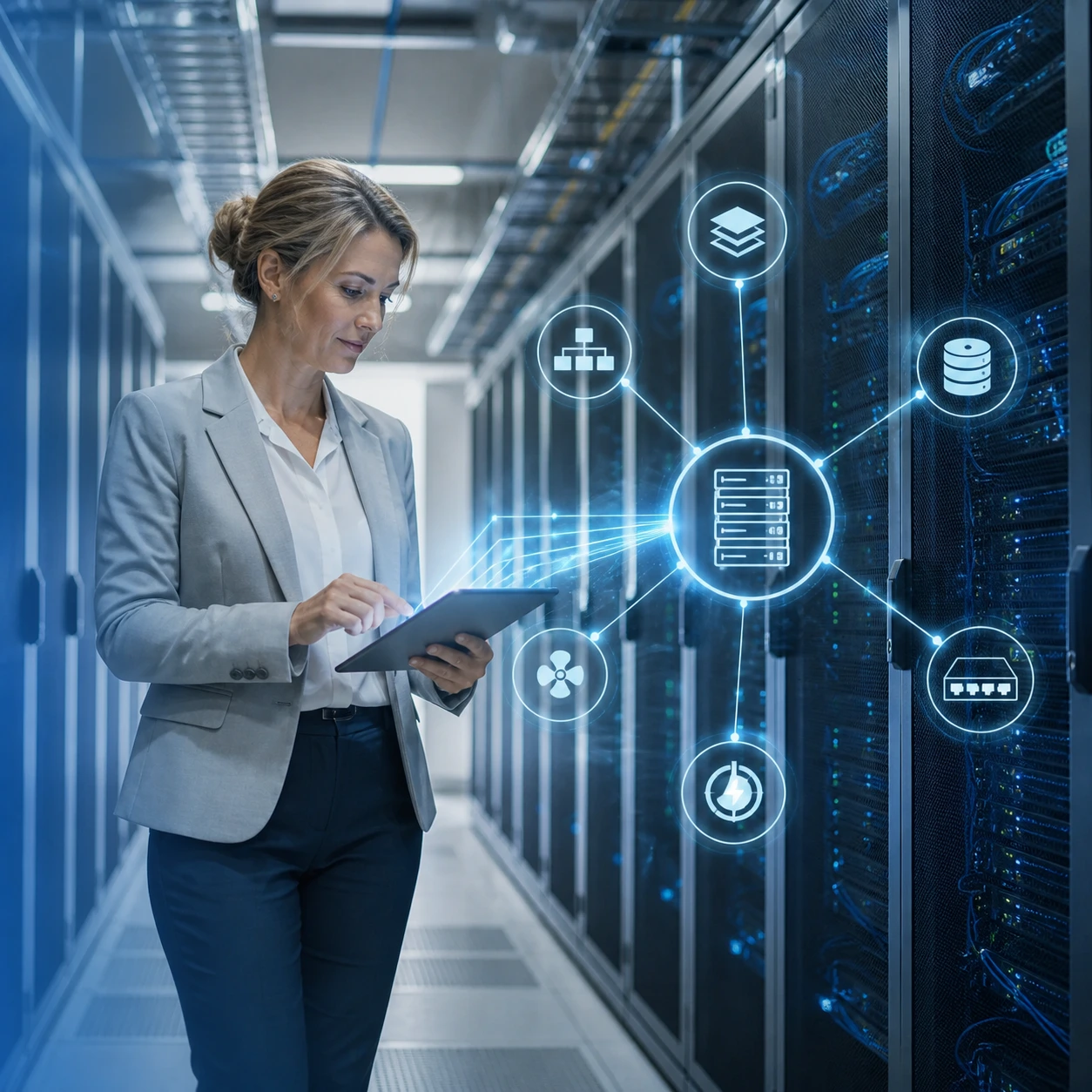 IT arhitekta upravlja povezanim serverskim, storage i mrežnim sistemima data centra