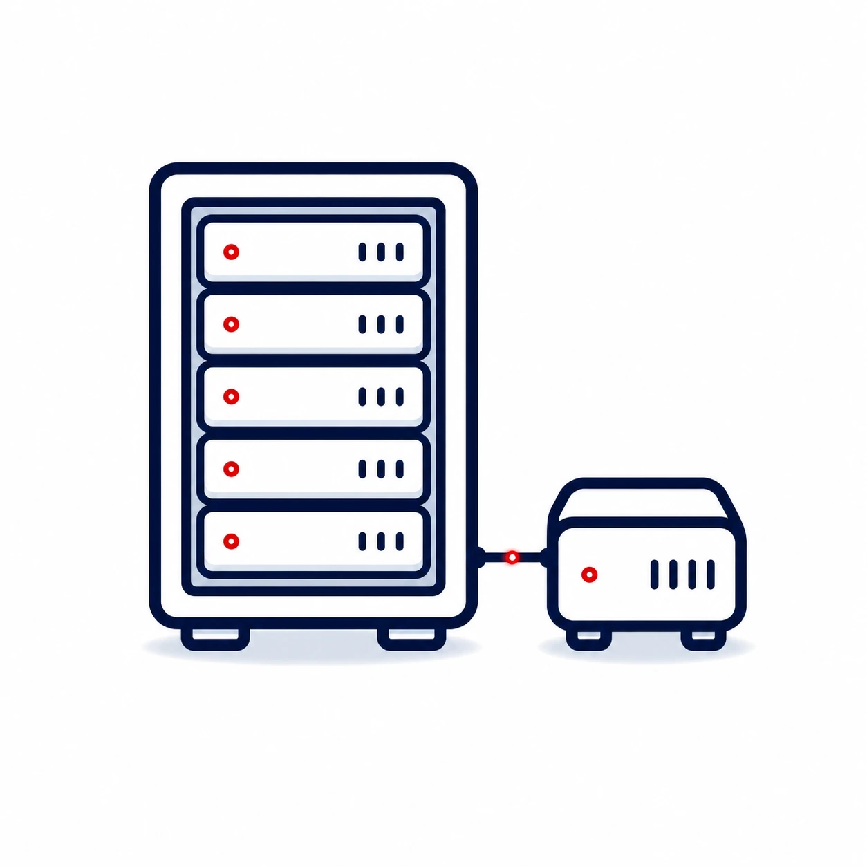 Enterprise server rack i povezani serverski resurs